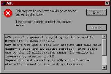 Illegal Operation.